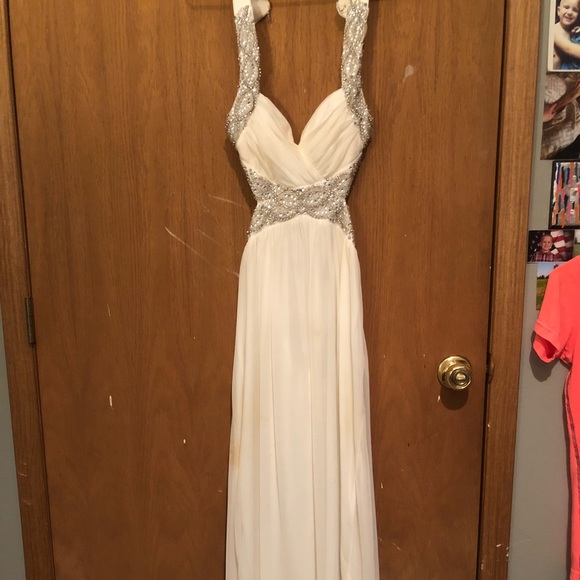 size 3 white prom dress - Picture 1 of 1